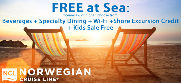Norwegian sailings with Free at Sea Extras!