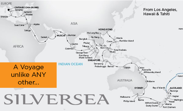 Silver Seas World Cruise Map