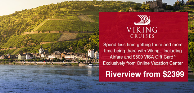 Viking River Cruises with Included Air and Eclusive $500 VISA Gift Card - Riverview from $2399