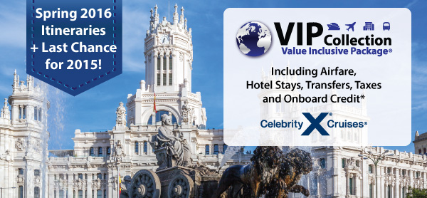 Celebrity Spring Transatlantic Value Inclusive Packages with Air, Hotel Stays and So Much More!