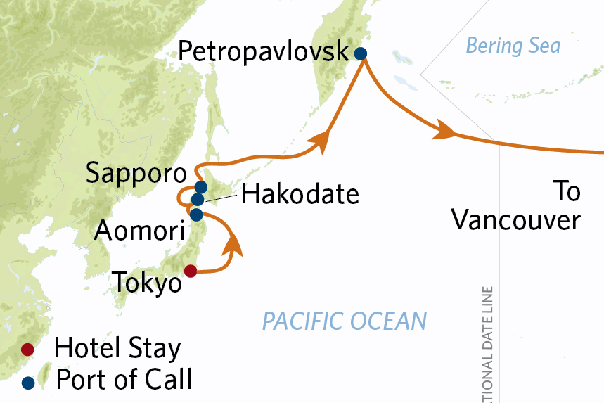 Transpacific Celebrity Millennium Map