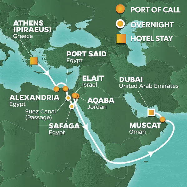 Azamara Suez Canal Cruise VIP