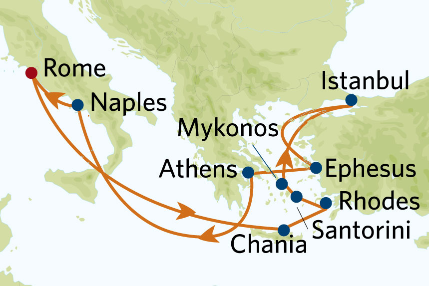 Greek Isles map