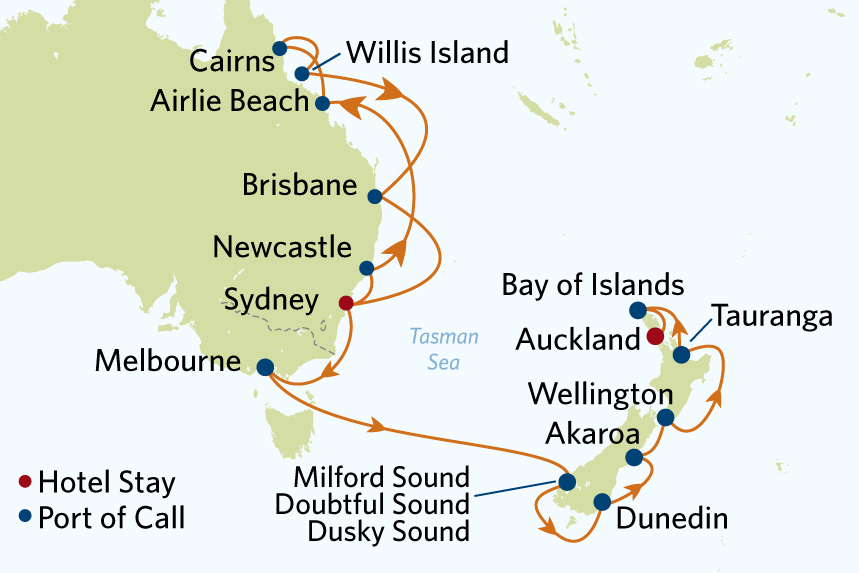 Australia and New Zealand Map