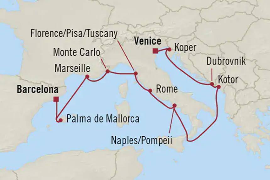 Oceania Mediterranean Luxury Cruises